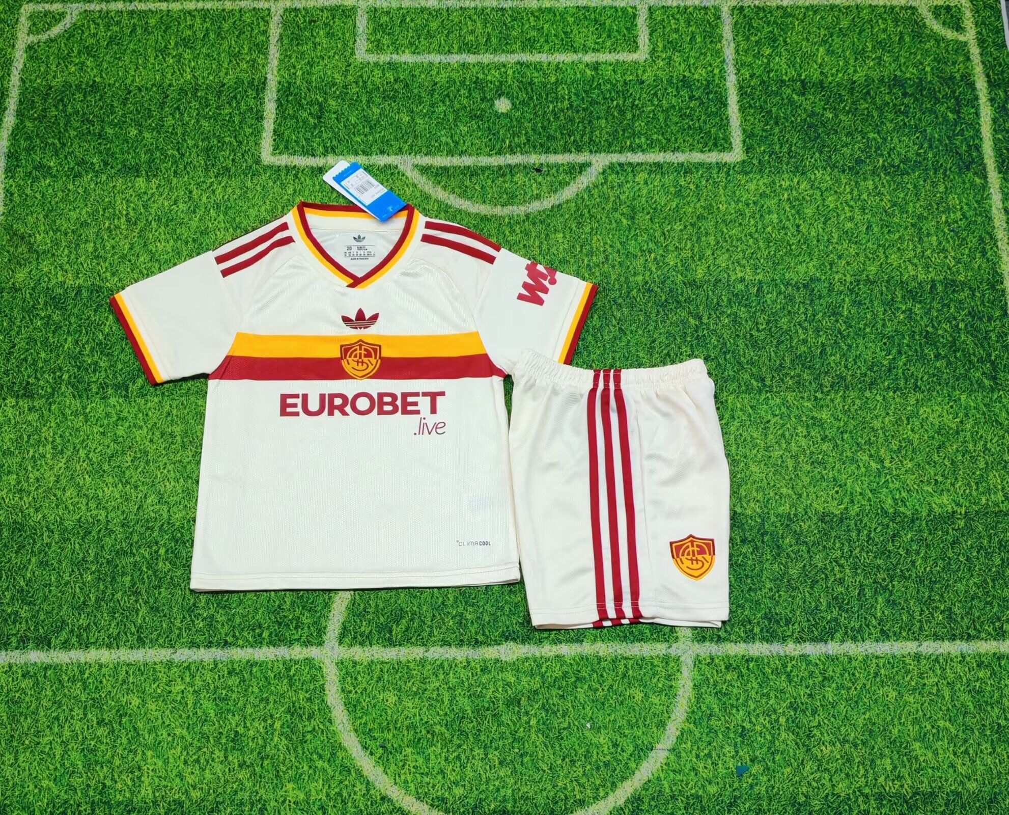 Kids-Roma 26/27 Away White Soccer Jersey